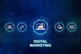 Digital Marketing Expert on blue background