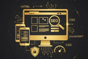Gold web design elements
